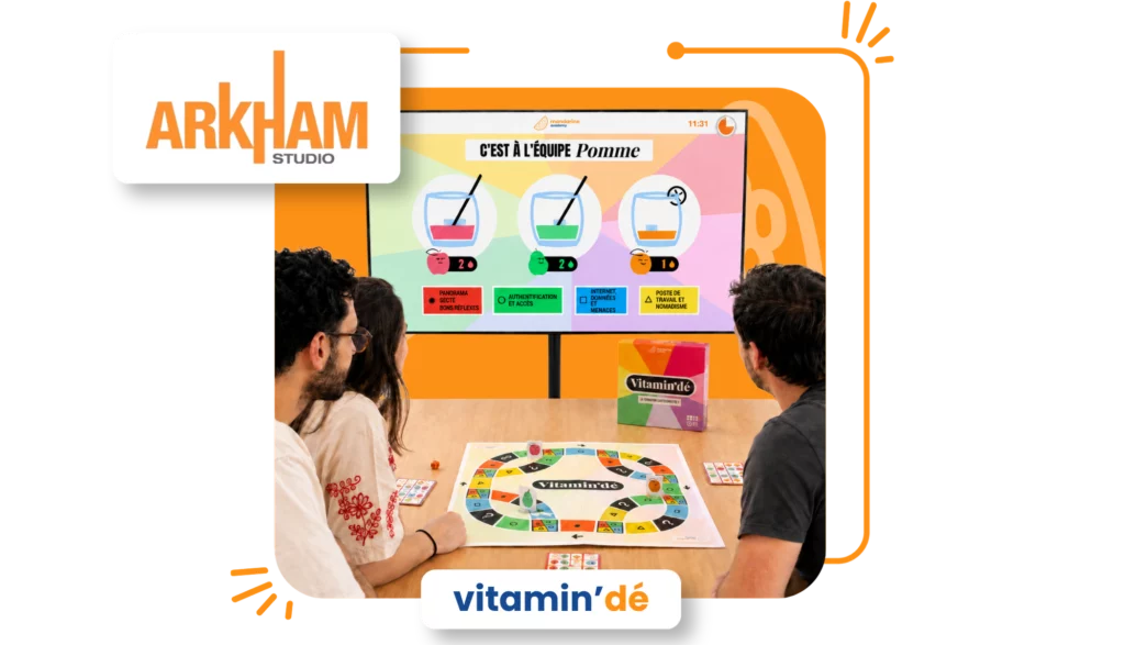 visuel présentant vitamin'dé le jeu de Mandarine Academy et Arkham Studio